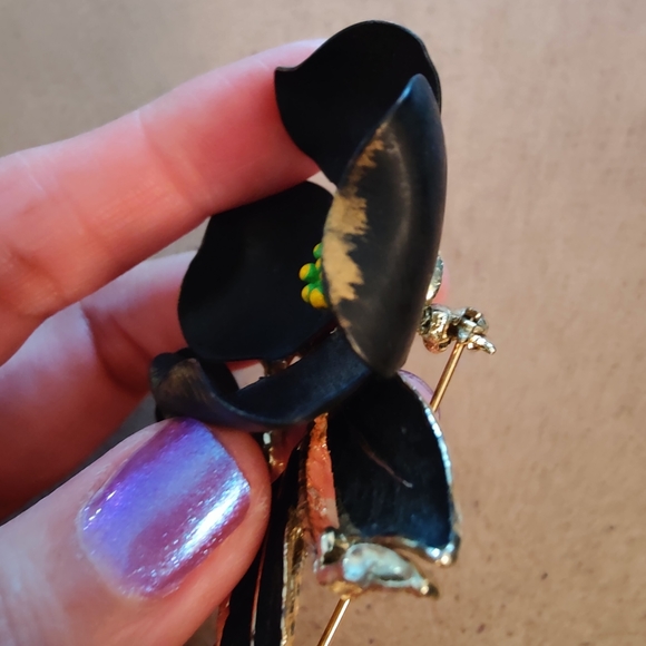 Vintage Judy Lee Flower Brooch - Picture 4 of 6